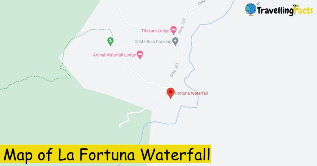 Map of La Fortuna Waterfall